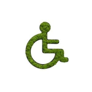 Piktogramm: Toiletten-Schild Rollstuhl 25cm